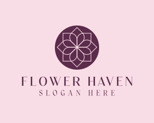 Minimalist Flower Spa logo design