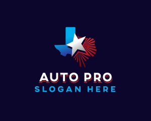 Election - Texas Map Star Campaign logo design