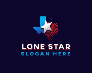 Texas Map Star Campaign logo design