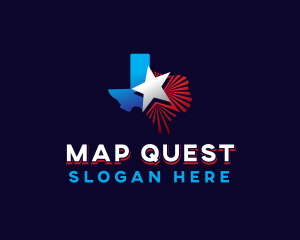 Texas Map Star Campaign logo design