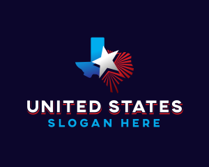 Texas Map Star Campaign logo design