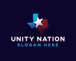 Texas Map Star Campaign logo design