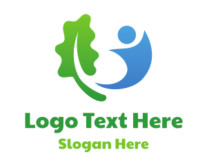 Leaf And Human Logo