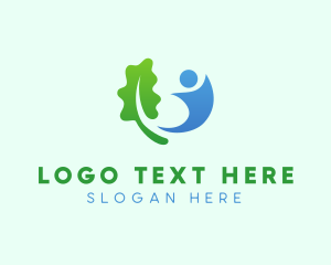 Herbal - Nature Leaf Person logo design