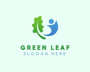 Nature Leaf Person logo design