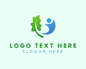 Person - Nature Leaf Person logo design