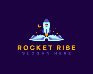 Space Rocket Book logo design