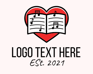 Teacher - Music Heart Song logo design