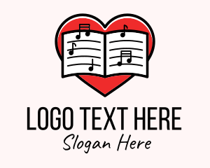 Music Heart Song Logo