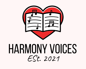 Choir - Music Heart Song logo design