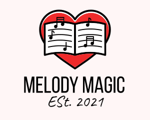 Music Heart Song logo design