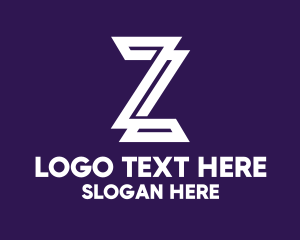 Tricolor - White 3d Letter Z logo design
