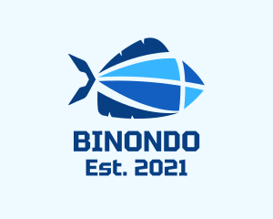 Geometric - Geometric Blue Fish logo design