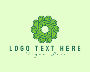 Vegan - Natural Flower Swirl logo design