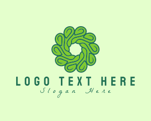 Vegetarian - Natural Flower Swirl logo design