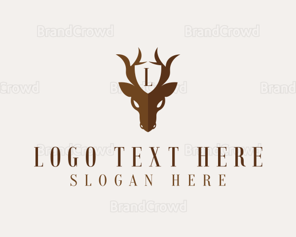 Deer Horns Shield Logo