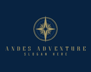 Premium Navigation Compass Voyage logo design