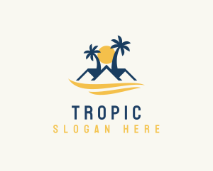 Tropical Beach House Property logo design