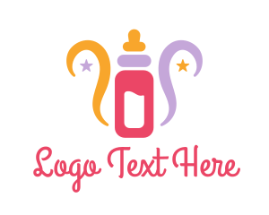 Parenting - Colorful Feeding Bottle logo design