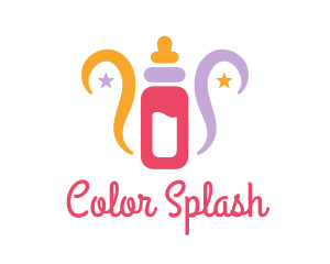 Colorful Feeding Bottle logo design