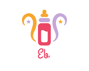 Maternity - Colorful Feeding Bottle logo design