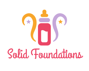 Baby Boutique - Colorful Feeding Bottle logo design