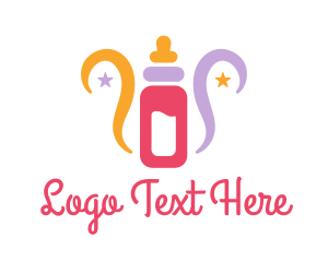 Milk - Colorful Feeding Bottle logo design