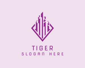 Futuristic Tower City Logo