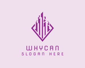 Futuristic Tower City logo design