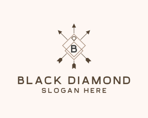 Retro Arrow Diamond Jewelry  logo design