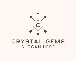 Retro Arrow Diamond Jewelry  logo design