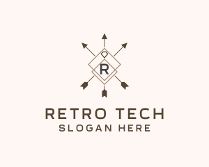 Retro Arrow Diamond Jewelry  logo design