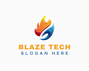 Fire Ice Blaze logo design