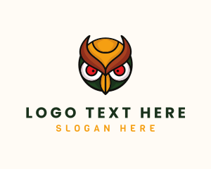 Surveillance - Angry Owl Head logo design