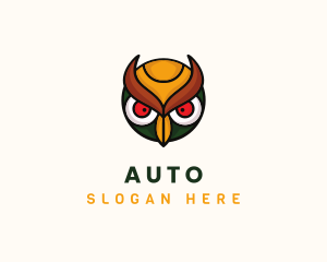 Angry Owl Head Logo