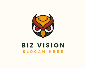 Angry Owl Head logo design