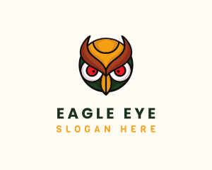 Angry Owl Head logo design