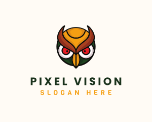 Angry Owl Head logo design