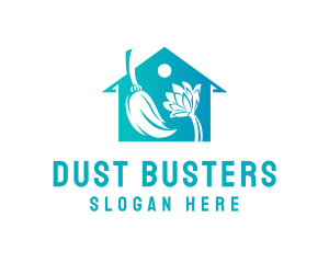 Duster - Home Cleaning Broom logo design