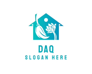 Gradient - Home Cleaning Broom logo design