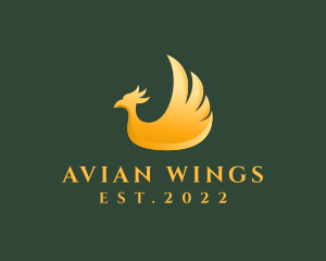 Phoenix Aviary Bird Wings logo design