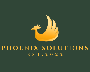 Phoenix Aviary Bird Wings logo design