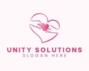 Helping Hand Charity Heart logo design