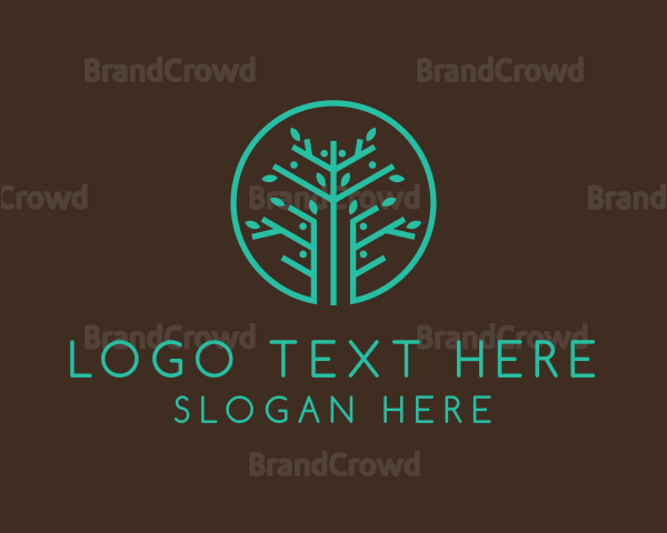 Botanical Tree Gardening Logo