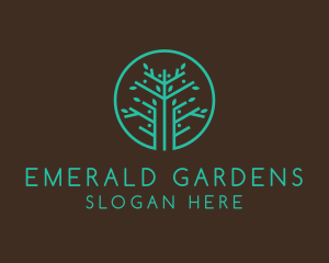 Botanical Tree Gardening logo design