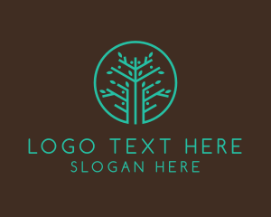 Botanical Tree Gardening Logo