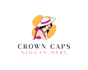 Headwear - Woman Fashion Hat logo design