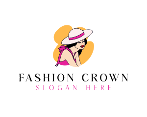 Woman Fashion Hat logo design