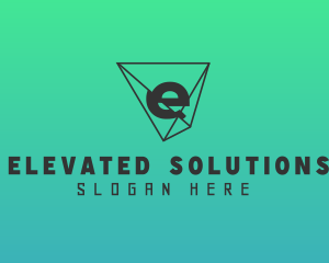 Geometric Shatter Letter E logo design