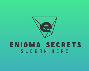 Geometric Shatter Letter E logo design